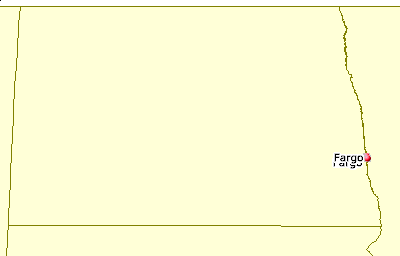 [Map of North Dakota Juggling Clubs]